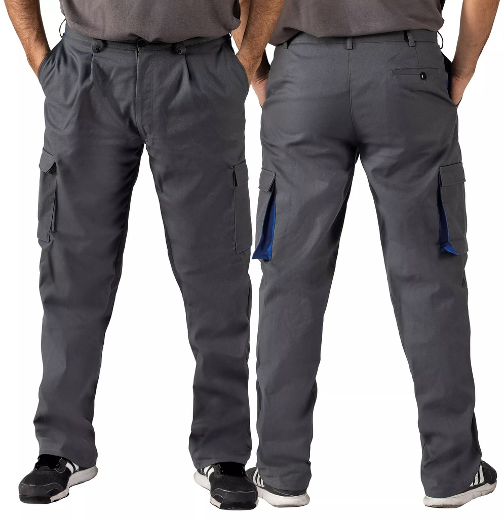 Calças Bicolor T002 para mecânica - - Cinza,Azul Royal