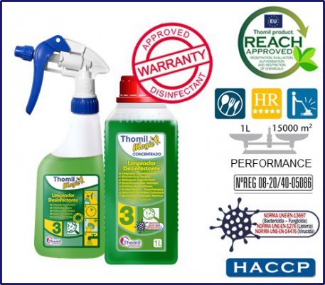 ThomilMagic concentrado Nº3 Limpador Desinfetante 1 l  I THOMIL