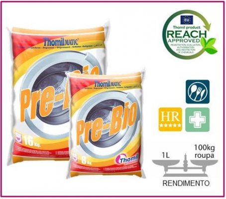 THOMILMATIC PRE-Bio, 8kg: Detergente desengordurante. Restauração e hospital I THOMIL