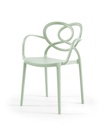 Cadeira em polipropileno, modelo LOVELY ARMCHAIR