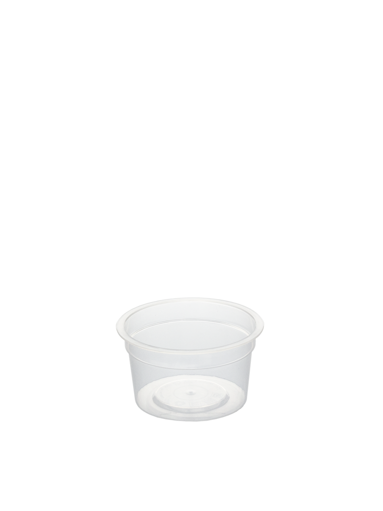 Embalagem tipo molheira com tampa em PP, 75 ml - Pack 50 unidades