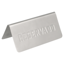 Placa RESERVADO em inox