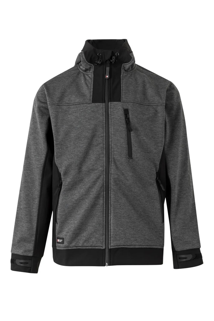Casaco softshell bicolor com capuz