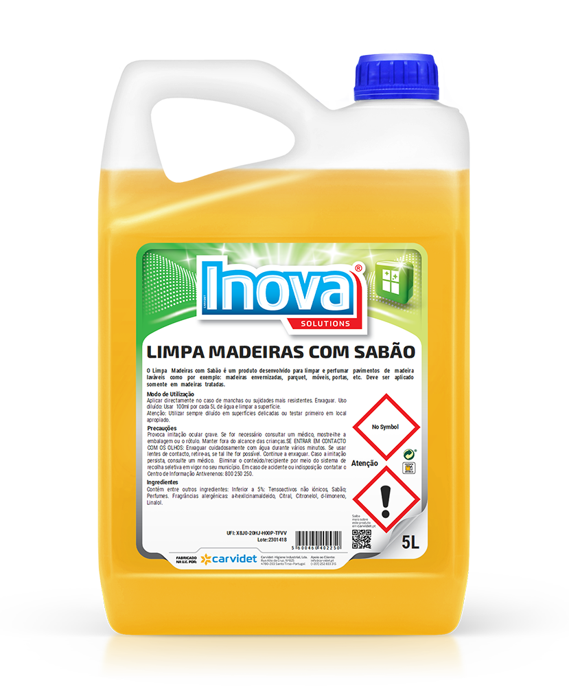 LIMPA MADEIRAS, 5 litros: Detergente para limpeza de madeiras I INOVA