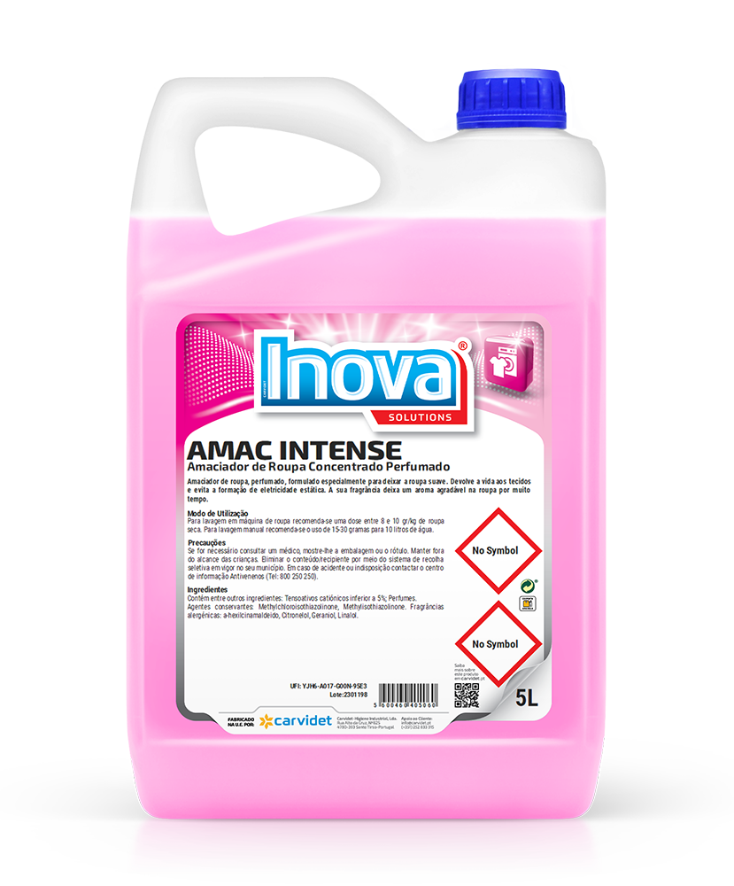 AMAC INTENSE, 5 litros: Amaciador de roupa concentrado super perfumado I INOVA