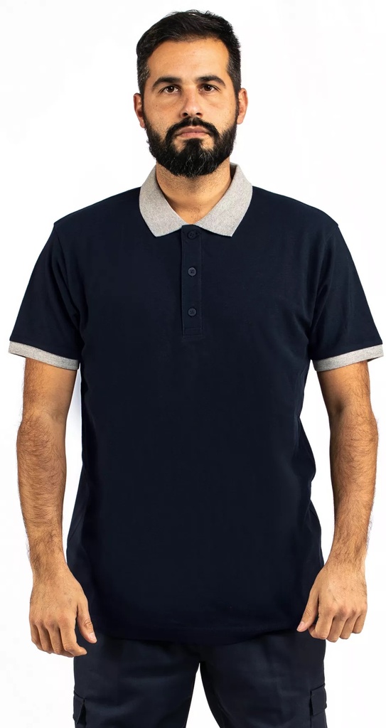 Polo Bicolor, 80% Algodão 20% Poliester, 210/220 gr