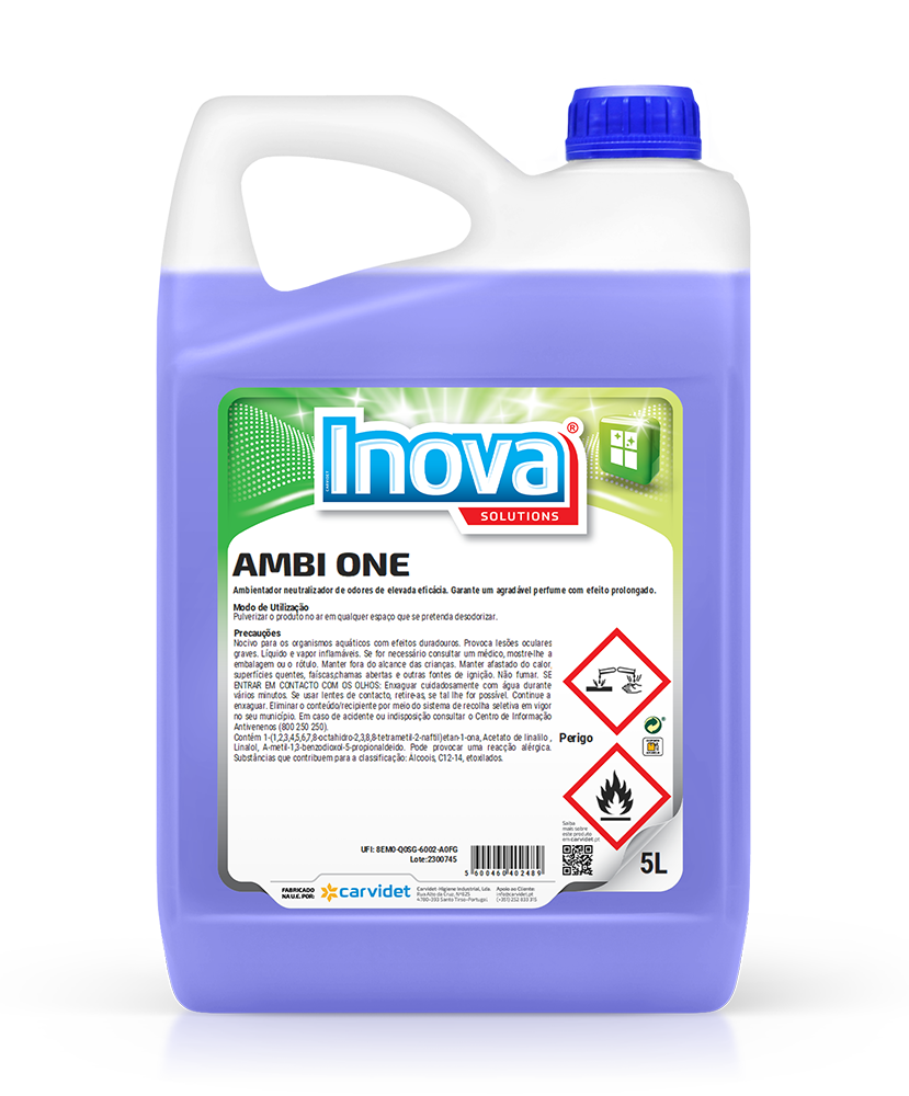 Ambi One, 5 litros: Ambientador com uma fragância fresca e duradoura I INOVA