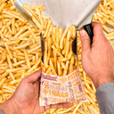 Saco papel pergaminho anti-gordura batata frita I medida: 12x9 cm I caixa de 8000 folhas I pack 1000 folhas