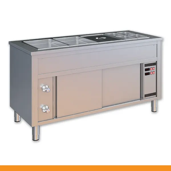 Banho maria com estufa em inox ACTIMAC 4 GN I Modelo: BM7ET1500