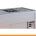 Banho maria com estufa em inox ACTIMAC 4 GN I Modelo: BM7ET1500