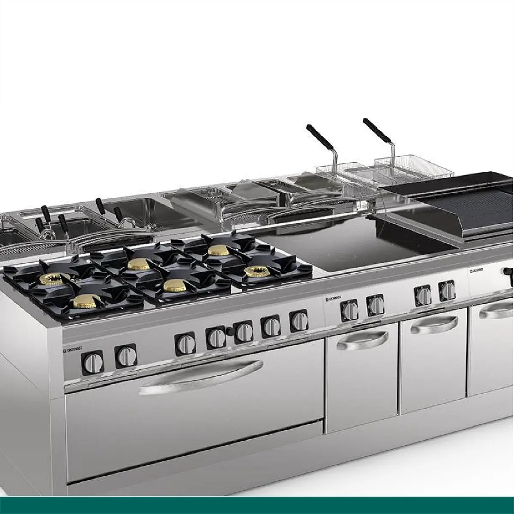 Grelhador a gás TECNOINOX I Linha Tecno 90 I Modelo: GD8FG9