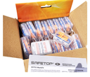 Tampões de proteção p/ ouvidos c/ fio em bolsa individual I cx de 50 pares I SNR 32 DB I SAFETOP