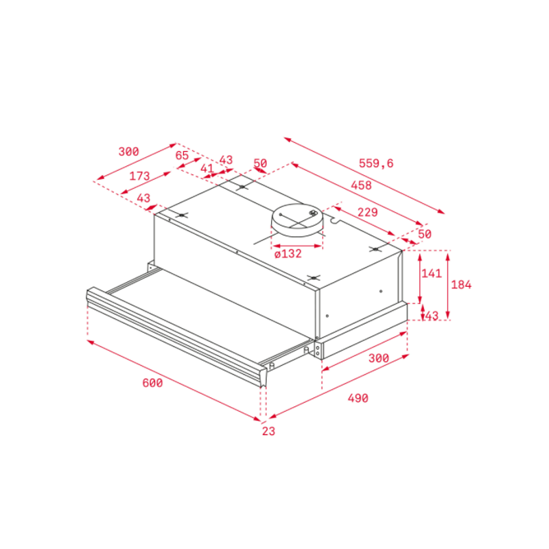 Exaustor telescópico TEKA I Modelo: TOTAL CNL 6415 PLUS WH I Classe A