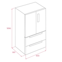 Frigorífico combinado TEKA I Modelo: RFD 77825 GBK EU I Classe: E