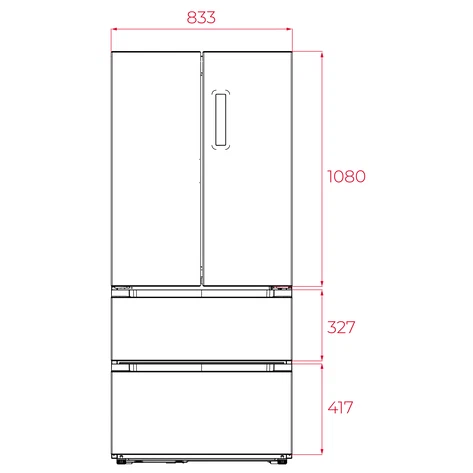 Frigorífico combinado TEKA I Modelo: RFD 77825 GBK EU I Classe: E