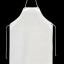 Avental de peitilho médio impermeável em PVC e Acrílico I Côr: Branco I modelo AV-028