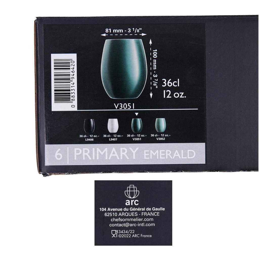 Cálice em vidro, linha: Primary Green, capacidade 36 cl I CHEF&SOMMELIER