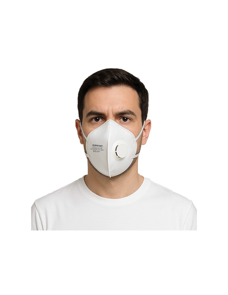 Máscara dobrável vertical e válvula FFP2 I SAFETOP