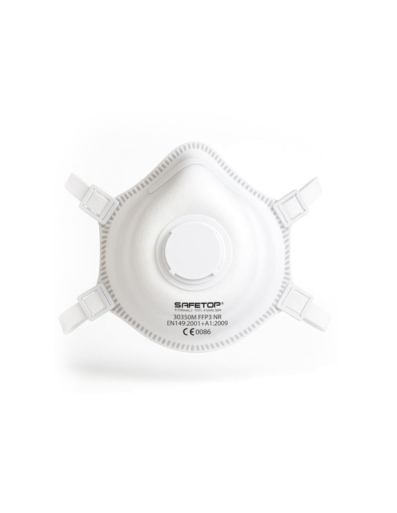 Máscara preformada válvula metal free I modelo: FFP3 I SAFETOP
