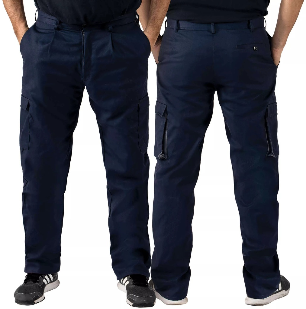 Calças Bicolor T002 para mecânica  - Azul marinho,Cinza