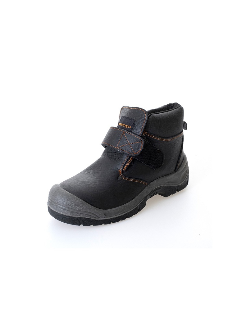 Bota de segurança, S3 I Modelo: AMIO S3 velcro e cordões interiores soldadura I SAFETOP