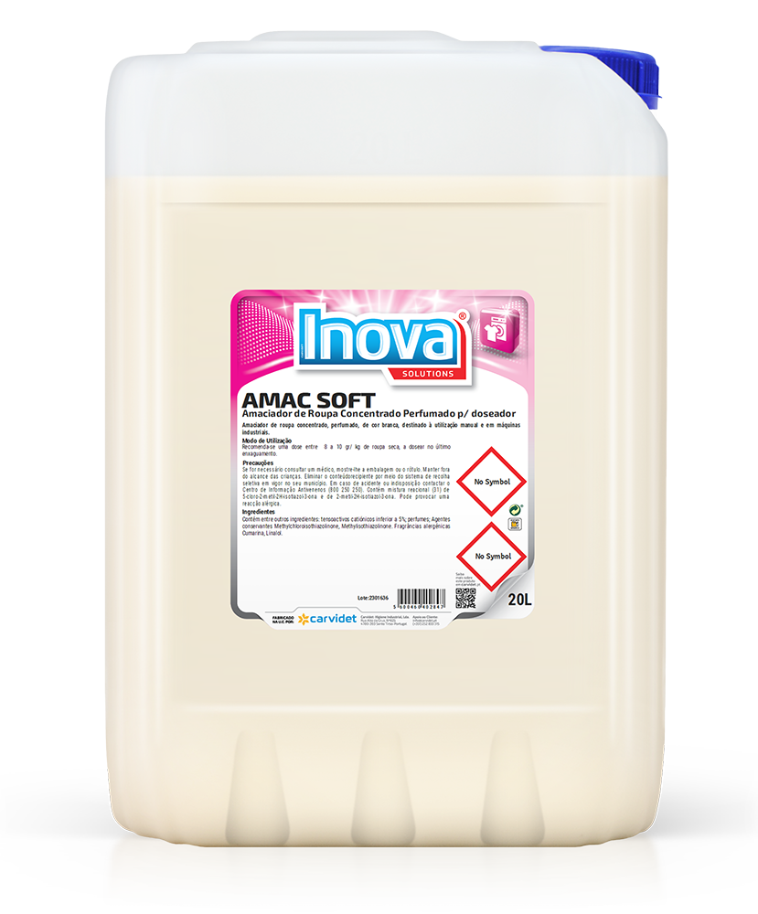 AMAC BLUE, 20 litros: Amaciador de roupa concentrado maquina de lavar roupa I INOVA (cópia)
