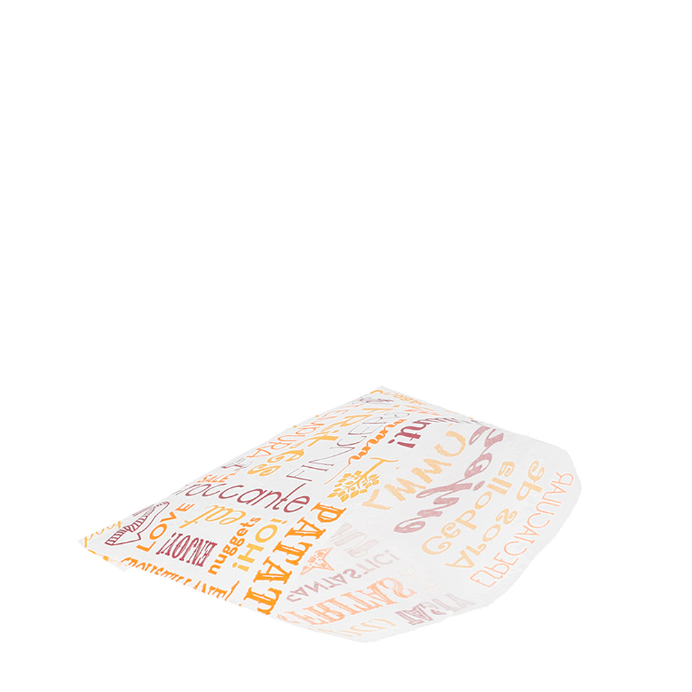 Saco papel pergaminho anti-gordura batata frita I medida: 12x9 cm I caixa de 8000 folhas I pack 1000 folhas