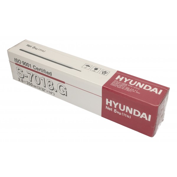 Elétrodo revestido para soldadura de aço carbono I S-6013LF DE 2.60x350 I caixa: 5kg/245 unidades I HYUNDAI WELDING (cópia)