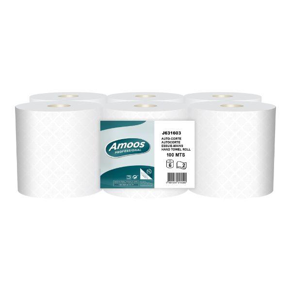 [P1209] Rolo de papel autocorte, 2 Folhas, 150 metros, pack 6 rolos