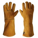 Luva soldador pele longa I pack 12 unid 60 paresI modelo: COLUMBUS  I SAFETOP