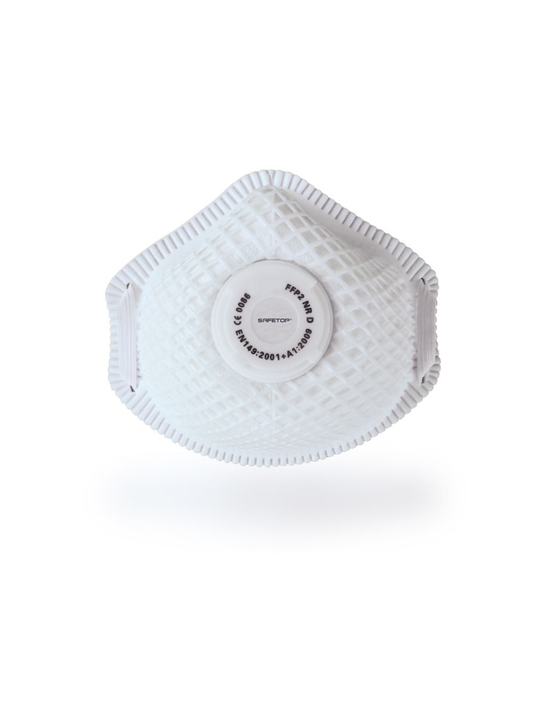 Máscara c/rede e válvula s/metal I FFP2 I SAFETOP