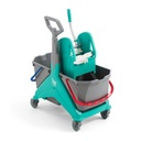 Carro de limpeza duplo com prensa I I modelo: Nickita Tec I 2 bades de 25 litros e espremedor I TTS