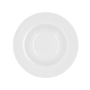 Prato de sopa 23,5cm em porcelana, Linha GLACIAL Aba larga - BIDASOA