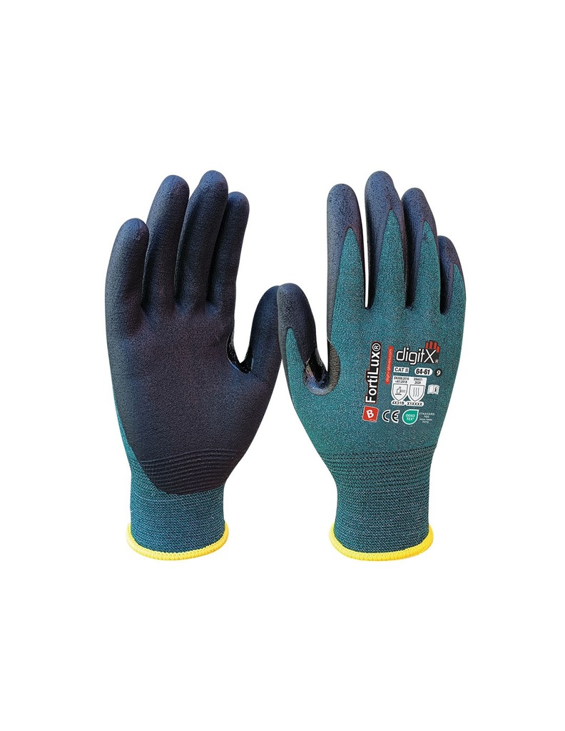 Luva  I anticorte B nitril foam 18g reforço  I modelo: FORTILUX  I SAFETOP