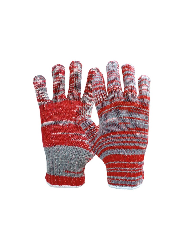 Luva malha em algodão e poliéster  I pack 12 unid cx 300 pares I modelo: TRICOFLEX I SAFETOP