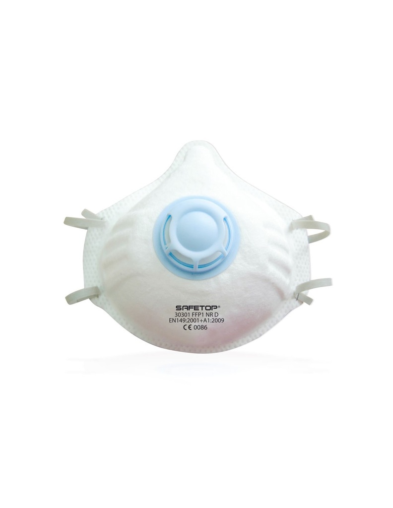 Máscara preformada c/válvula FFP1 REFª 30301  I pack 12 unid I SAFETOP