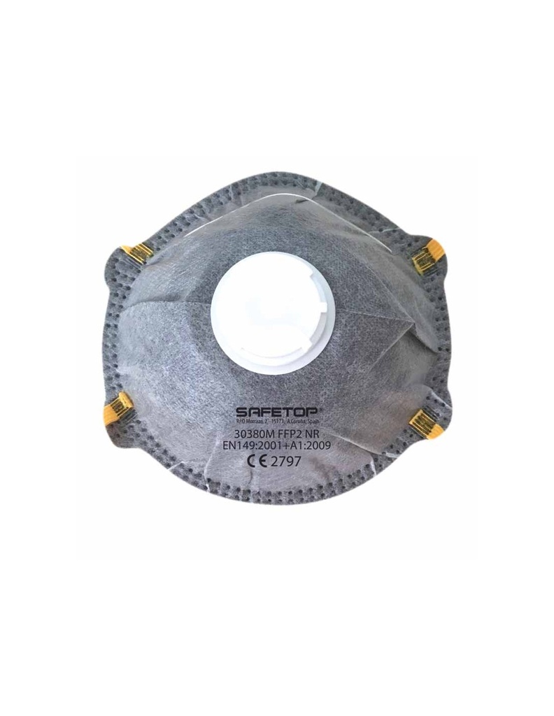 Máscara respiratória c/válvula 30380M I  12 unid  I modelo: FFP2  I SAFETOP