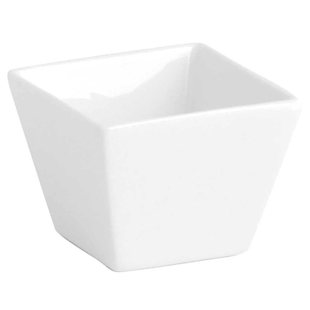 Tigela quadrada em porcelana I medida: 7,5x7,5x6cm I Linha CHEF - QUID