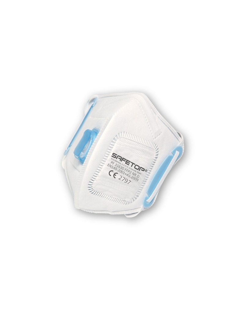 Máscara válvula + membrana NR D dobrável vertical FFP2  I SAFETOP