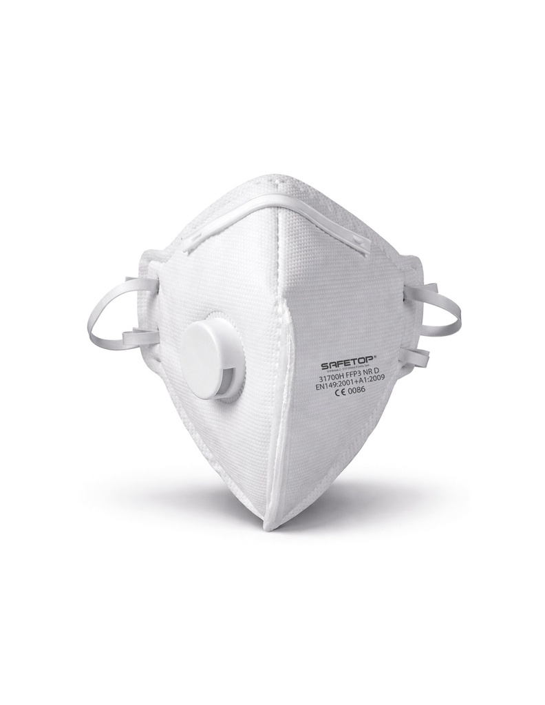 Máscara dobrável c/espuma interior c/ válvula FFP3 I SAFETOP