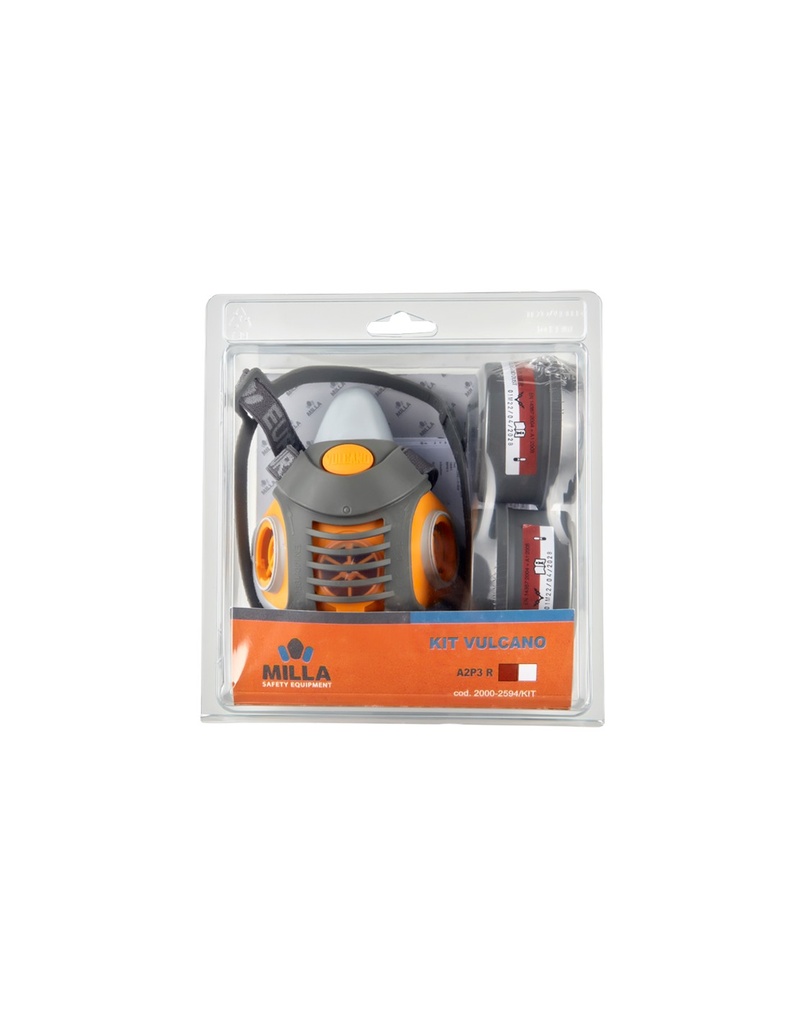 [SAFE15504-34500-KIT] Blister Kit máscara VUCANO + 2 filtros A2P3 I SAFETOP
