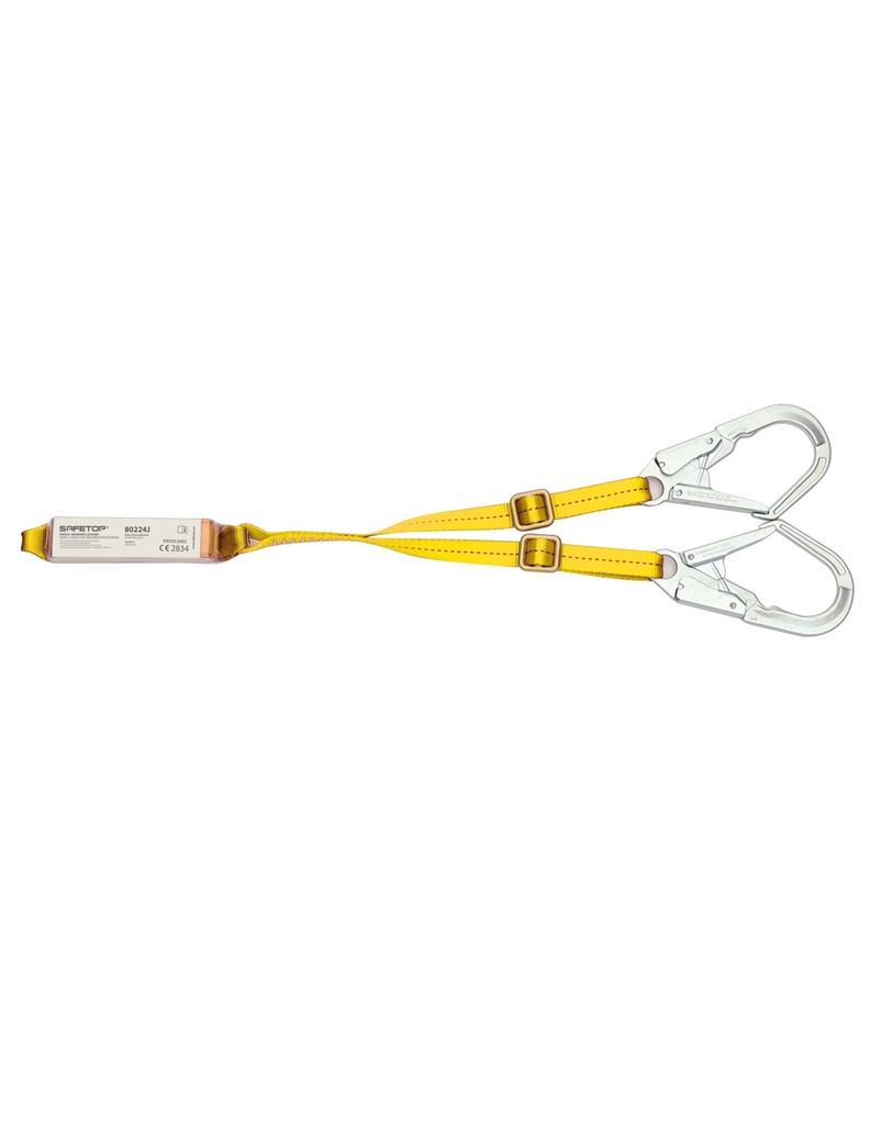 [SAFE16095-80224J] Cinta dupla ajustável 1,50 a 2 m c/ absorvador e mosquetão I SAFETOP