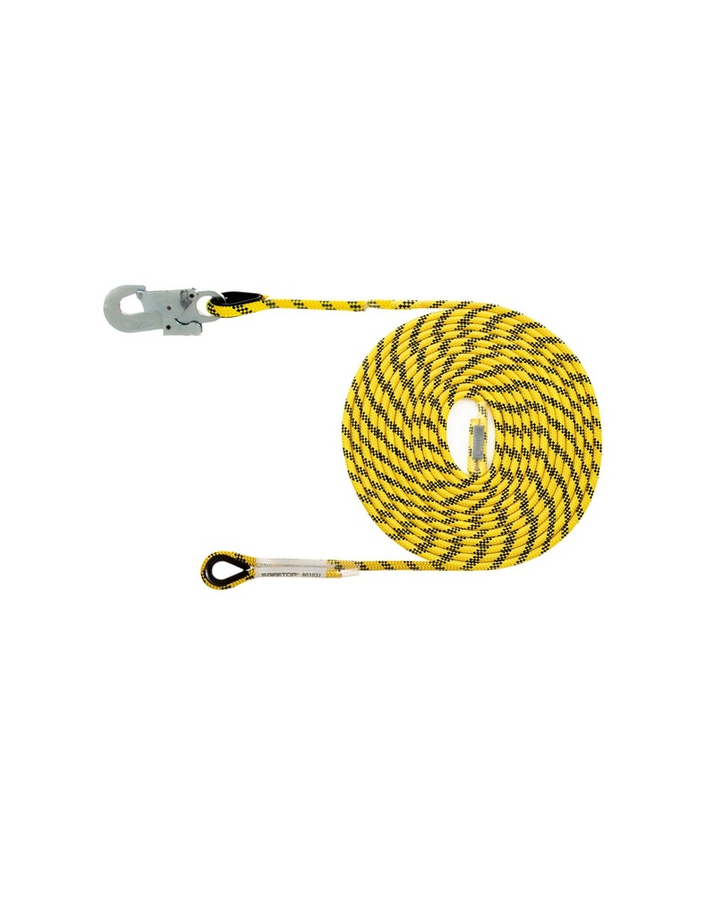 Linha de vida 40 m 14mm diâmetro c/ mosquetão 80111  I SAFETOP