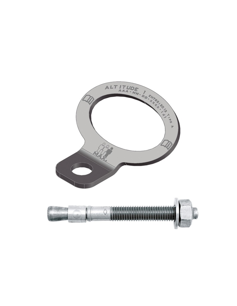 Placa de ancoragem 70 mm p/ 3 operacionais c/ parafuso 16 mm I SAFETOP