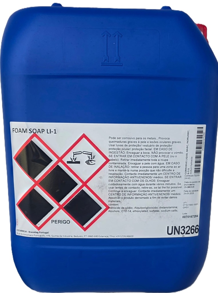 FOAM SOAP LI-1, 24 kg: Detergente desengordurante alcalino para limpeza por espuma na indústria alimentar I BRENNTAG