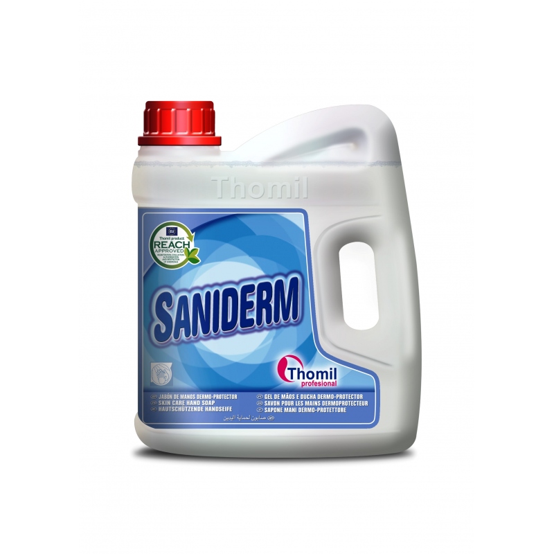 SANIDERM, 4 litros: Sabão Dermo-protetor para mãos, banho e duche I THOMIL