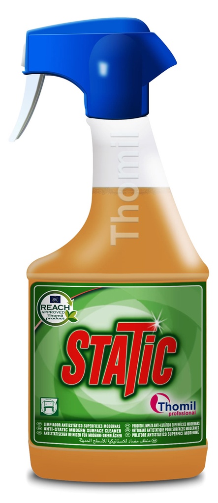 STATIC, 750 ml: Produto limpeza anti-estático de superfícies modernas I THOMIL