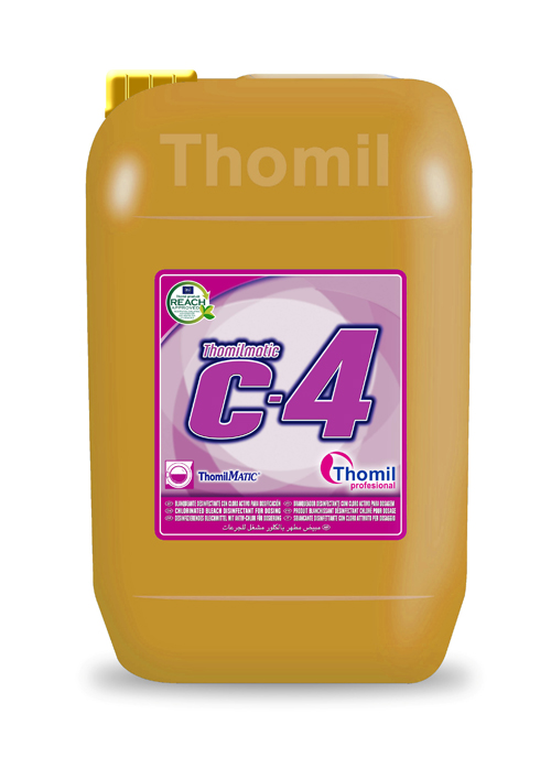 THOMILMATIC C-4, 24kg: Branqueador desinfetante com cloro ativo para dosagem I THOMIL