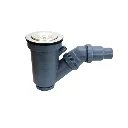 Sifão de escoamento para banca de cozinha I material: Inox e PVC