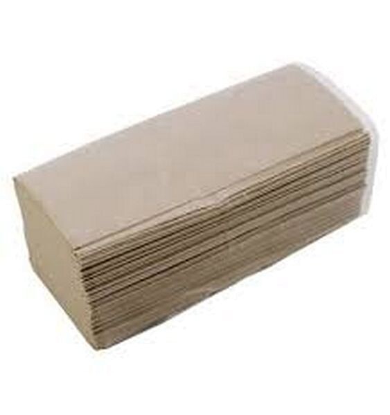 Papel toalha de mãos Zig-Zag interfolhas, 20x21 - Natural Gofr. (papel reciclado), cx 2600 folhas
